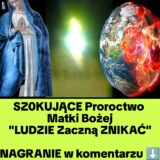 Tajemnicze Proroctwo Maryi „Ludzie będą ZNIKAĆ (Nagranie)